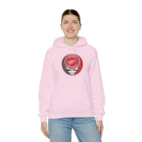 Detroit Red Wings Grateful Dead Unisex Heavy Blend Hoodie StealieShop
