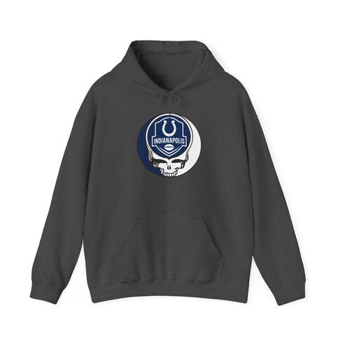 Grateful Dead - Indianapolis Colts Stealie Grateful Dead Hooded Sweatshirt - NFL - StealieShop