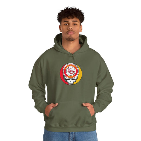 Grateful Dead - Kansas City Chiefs Grateful Dead Hooded SweaT-Shirt - StealieShop