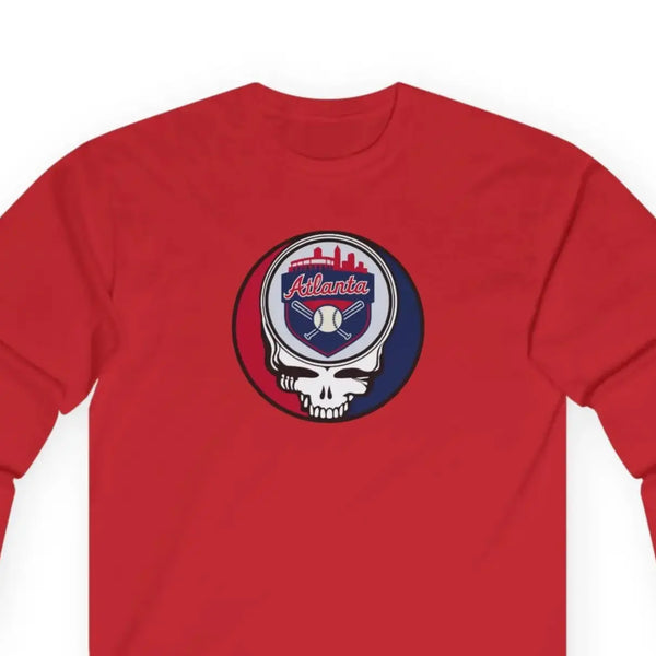 Grateful Dead - Atlanta Braves Classic Stealie Long Sleeve Tee - MLB - StealieShop