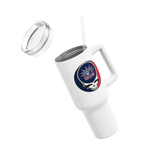 Grateful Dead - New York Rangers Stealie "Fat Man" Tumbler, Double Insulated 40oz Travel Mug - StealieShop
