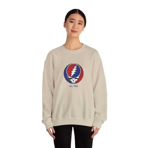 Grateful Dead Est. 1965 Stealie Crewneck Sweatshirt Printify
