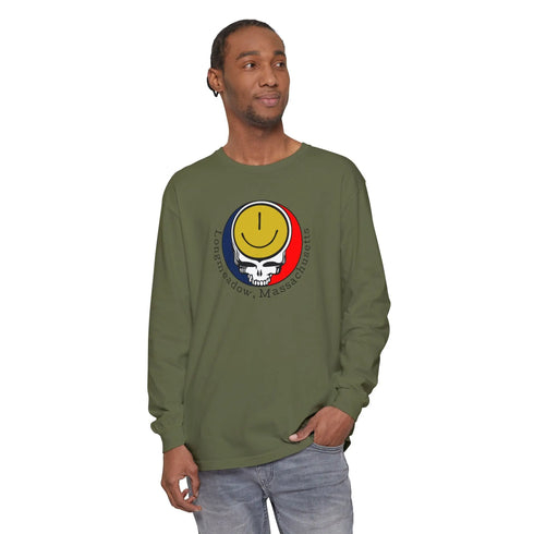 Longmeadow, MA Garment-Dyed Long Sleeve T-Shirt StealieShop