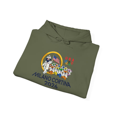 Opening Ceremony" Jerry and The Bears 2026 Milano Cortina Olympics Unisex Heavy Blend Grateful Dead Hoodie