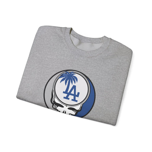Grateful Dead - Los Angeles Dodgers Grateful Dead Stealie Crewneck Sweatshirt - MLB - StealieShop