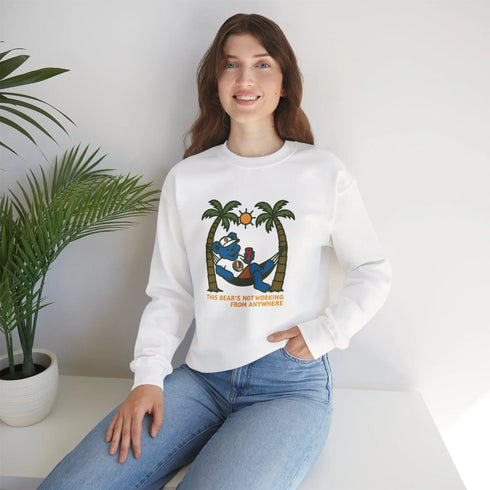 Grateful Dead - This Bear's Not Workin' From Anywhere | Life is dead. Crewneck Sweatshirt - StealieShop