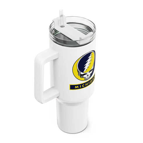 Grateful Dead - University of Michigan Stealie "Fat Man" Tumbler, Double Insulated 40oz Travel Mug - StealieShop