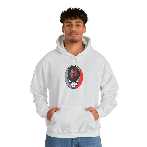 Portland Trailblazers Grateful Dead Steal Your Face Unisex Hoodie - NBA - StealieShop