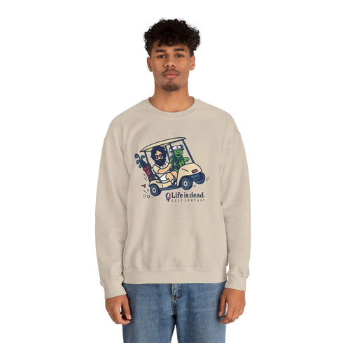 Grateful Dead - Joy Ridin' Jerry and The Bear | Life is dead. Crewneck Sweatshirt - StealieShop