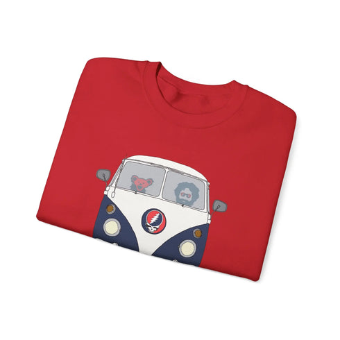 Grateful Dead - Jerry's Takin' The Bus Life is dead. Crewneck Sweatshirt - StealieShop