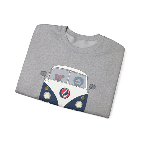 Grateful Dead - Jerry's Takin' The Bus Life is dead. Crewneck Sweatshirt - StealieShop
