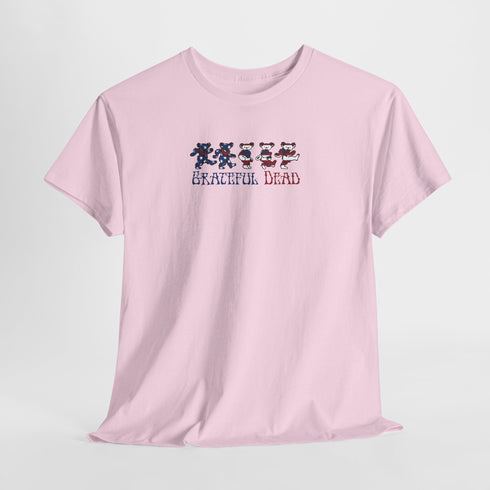 American Flag Dancing Bears Unisex Grateful Dead T-Shirt