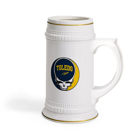 University of Toledo Grateful Dead Stealie Beer Stein Mug Printify