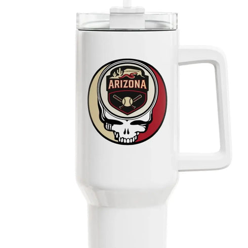 Grateful Dead - Arizona Diamondbacks "Fat Man" Tumbler, Double Insulated 40oz Travel Mug - StealieShop