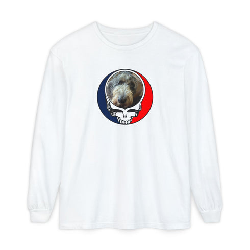 Custom Dog Garment-Dyed Long Sleeve T-Shirt (153)