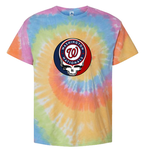 Washington Nationals Stealie Tie-Dye Grateful Dead T-Shirt