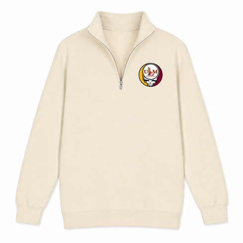 Louisiana Monroe - Premium Grateful Dead Quarter-Zip Pullover - Sand - 2