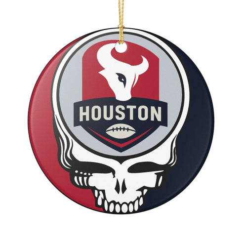 Grateful Dead - Houston Football Stealie Christmas Ornament - StealieShop