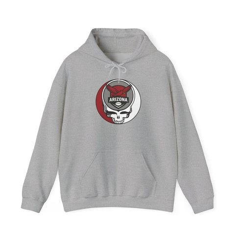 Grateful Dead - Arizona Cardinals Stealie Grateful Dead Hooded Sweatshirt - NFL - StealieShop
