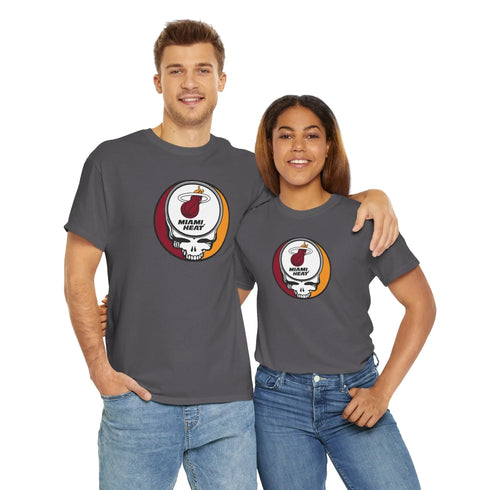 Grateful Dead - Miami Heat Grateful Dead Steal Your Face T-Shirt - NBA - StealieShop
