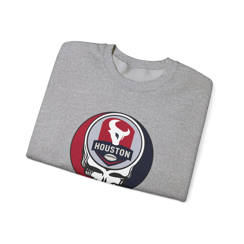 Grateful Dead - Houston Texans Grateful Dead Stealie Crewneck Sweatshirt - NFL - StealieShop