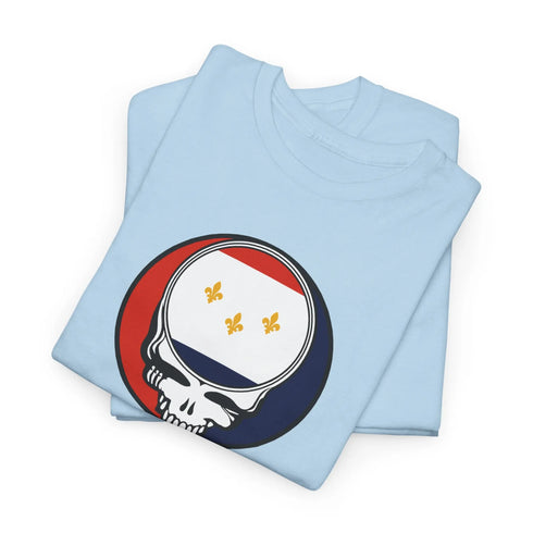 Grateful Dead - New Orleans Flag Stealie Unisex Tshirt - StealieShop