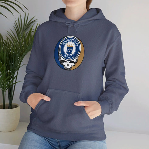 Kansas City Royals Grateful Dead Unisex Heavy Blend Hoodie - Hooded Sweatshirt - StealieShop