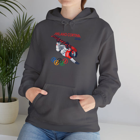 'Snowboardin' Jerry' 2026 Milano Cortina Olympics Unisex Heavy Blend Hoodie