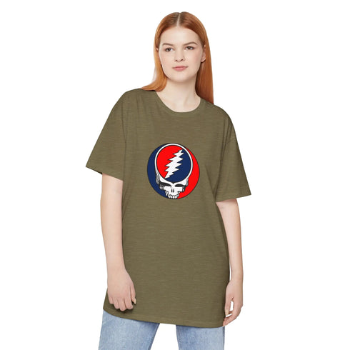 TALL - Classic Grateful Dead Stealie Unisex Long Body Urban Tee - StealieShop
