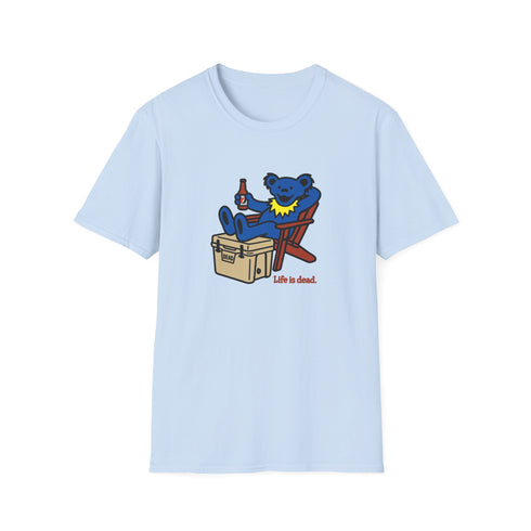 Chillin' Bear - Blue - Life is dead. Grateful Dead T-Shirt