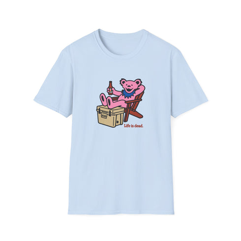 Chillin' Bear - Pink - Life is dead. Grateful Dead T-Shirt