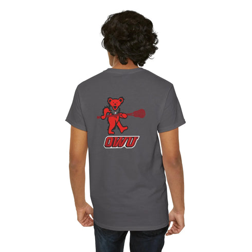 Grateful Dead - Ohio Wesleyan Lacrosse Stealie Two-Sided Grateful Dead T-Shirt - StealieShop
