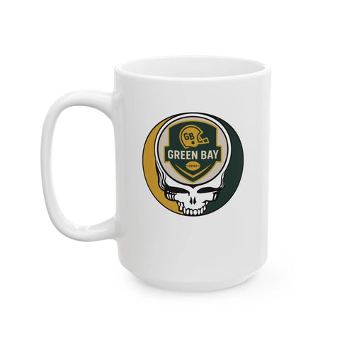 Grateful Dead - Green Bay Packers Stealie Ceramic Coffee Mug - NFL - StealieShop