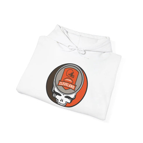 Grateful Dead - Cleveland Browns Stealie Grateful Dead Hooded Sweatshirt - NFL - StealieShop