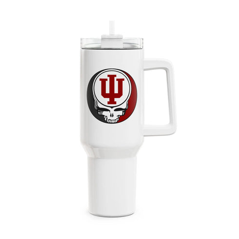 Grateful Dead - Indiana University Stealie "Fat Man" Tumbler, Double Insulated 40oz Travel Mug - StealieShop