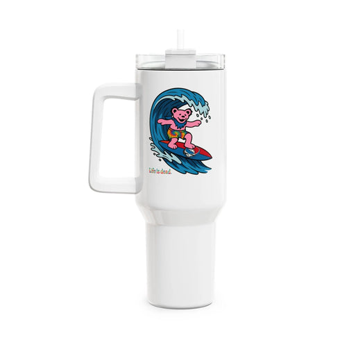 Grateful Dead - Surfin' Bear "Fat Man" Tumbler, Double Insulated 40oz Travel Mug - StealieShop