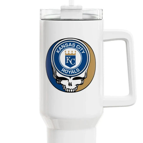 Grateful Dead - The Ballpark Collection: Kansas City Baseball Edition "Fat Man" Tumbler, Double Insulated 40oz Travel Mug - StealieShop