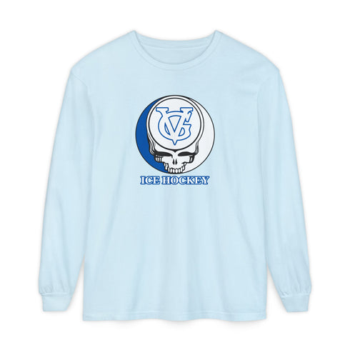 Custom Hockey Garment-Dyed Long Sleeve T-Shirt (69)
