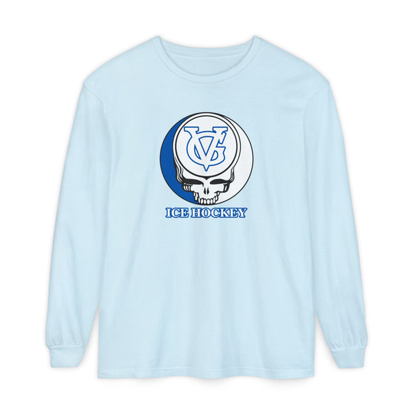 Custom Hockey Garment-Dyed Long Sleeve T-Shirt (69)