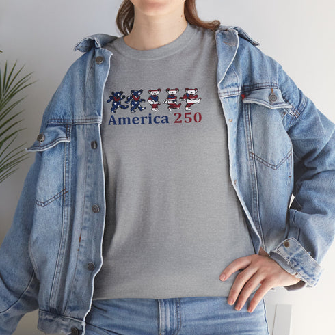 America 250 Dancing Bears Unisex Grateful Dead T-Shirt