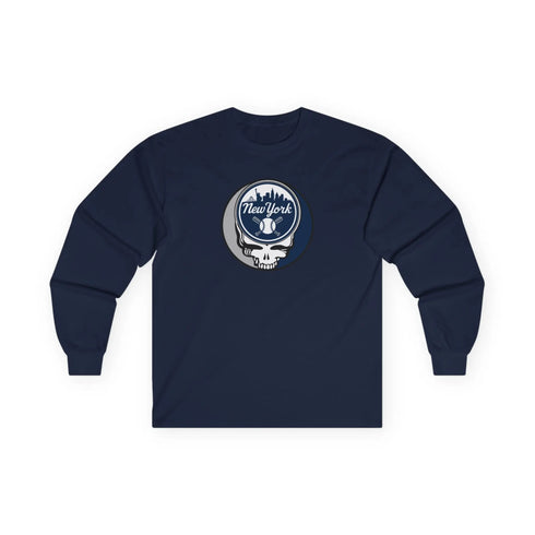 Grateful Dead - Yankees Classic Stealie Long Sleeve Tee - MLB - StealieShop