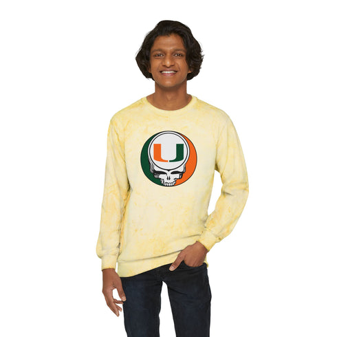 University of Miami Stealie Tie-Dye Crewneck
