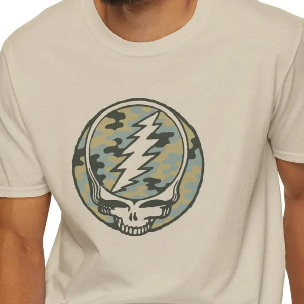 Grateful Dead - Camo Stealie Color Match Vineyard Collection Grateful Dead TShirt - StealieShop
