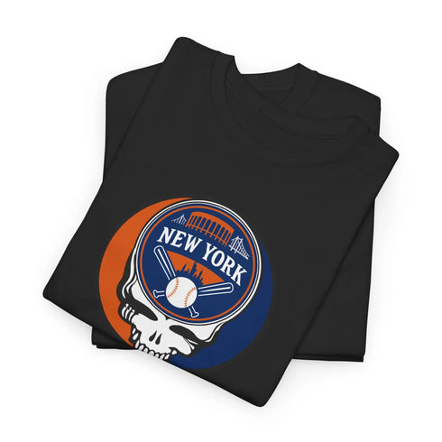 Grateful Dead - New York Mets Classic Stealie / Dancing Bear Two-Sided T-Shirt - MLB - StealieShop