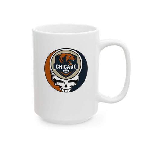 Grateful Dead - Chicago Bears Stealie Ceramic Coffee Mug - NFL - StealieShop
