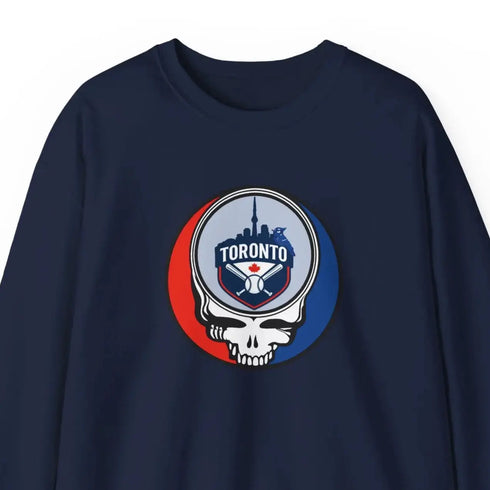 Grateful Dead - Toronto Blue Jays Stealie Grateful Dead Crewneck Sweatshirt - MLB - StealieShop