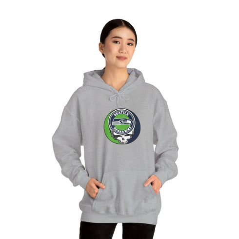 Seattle Seahawks Grateful Dead Hooded Sweatshirt - NFL Fan Apparel - StealieShop