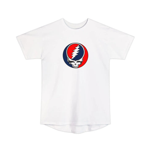TALL - Classic Grateful Dead Stealie Unisex Long Body Urban Tee - StealieShop