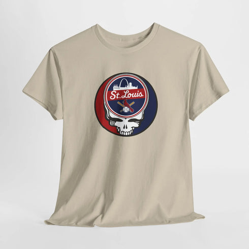 Grateful Dead - St. Louis Cardinals Grateful Dead Steal Your Face T-Shirt - MLB - St Louis - StealieShop