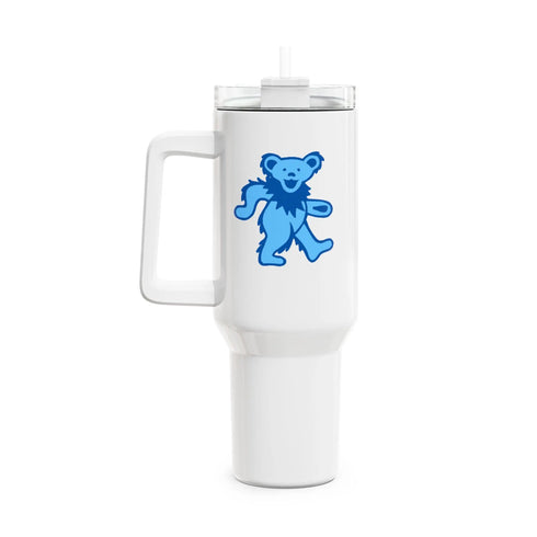 Grateful Dead - Blue Dancing Bear "Fat Man" Tumbler, Double Insulated 40oz Travel Mug - StealieShop